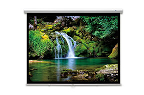 DELUXX Advanced schermo avvolgibile con slowmotion 16:9 color bianco avorio Polaro 266 x 148 cm