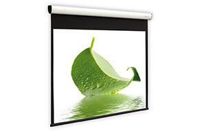 DELUXX Cinema schermo a motore Elegance 16:9 color bianco avorio Varico Flat 203 x 114 cm