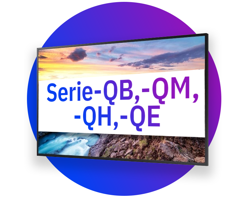 Display professionali Samsung standalone (serie QB, QM, QH, QE)