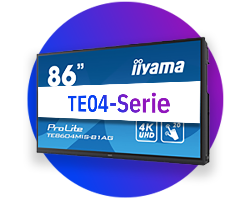 Display touch interattivi iiyama per l'insegnamento (serie TE04)