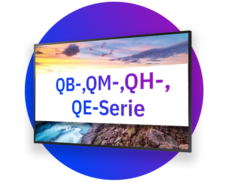 Display professionali Samsung standalone (serie QB, QM, QH, QE)